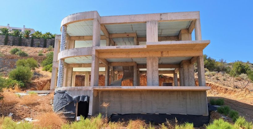 Unfinished 6-Bedroom Villa with Pool and Panoramic Sea Views – Agios Nikolaos, Crete